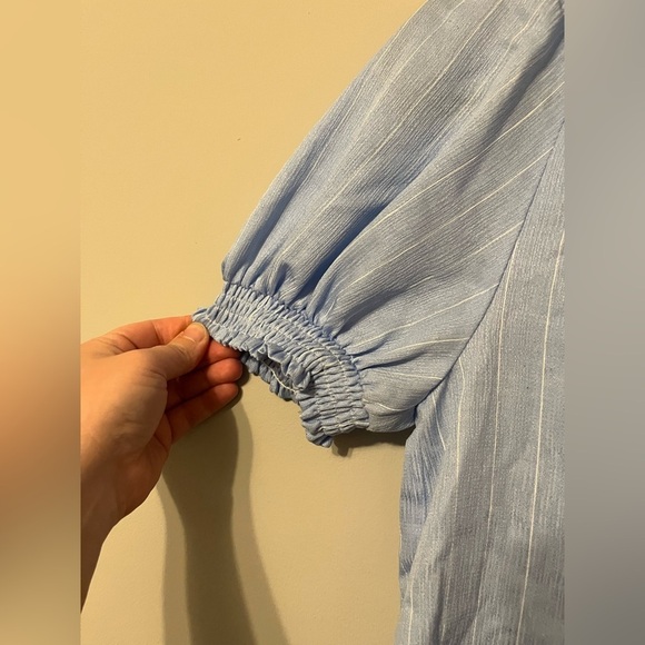 GREYLIN Light Blue w/white stripes Women's Top Size Small - Picture 5 of 9